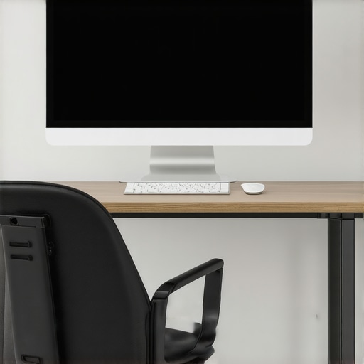 Effective ergonomic workspace setup for back health Ergonomic office setup with supportive chair and proper posture