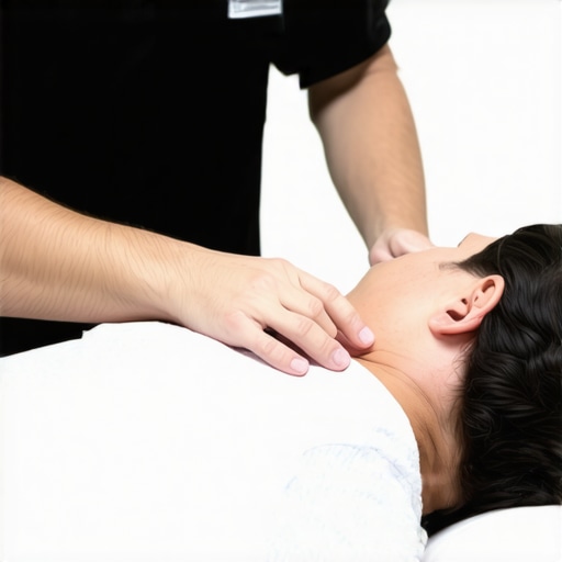 Expert Chiropractic Spinal Adjustment Chiropractor performing spinal adjustment on patient in clinic.
