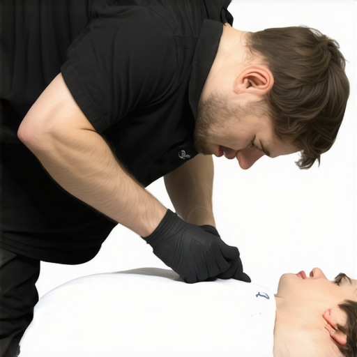 Expert spinal adjustment for mobility improvement Chiropractor performing spinal adjustment to enhance mobility