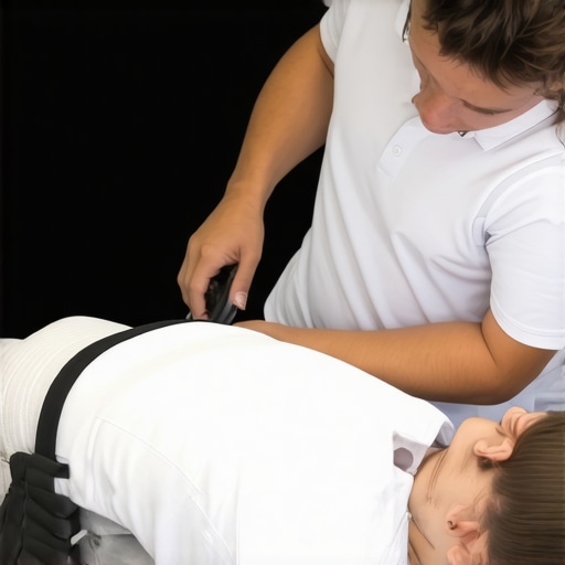 Expert Spinal Decompression in Action Chiropractor performing spinal decompression therapy on a patient in a clinical setting.