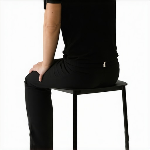 Proper Ergonomic Sitting and Spinal Alignment Diagram showing correct ergonomic sitting posture and spinal alignment for back health
