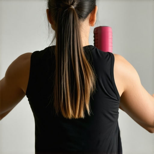 Person rolling their back with a foam roller to improve mobility
