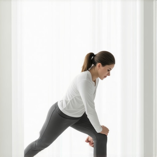 A person stretching and mobilizing their back and hips during a morning routine.