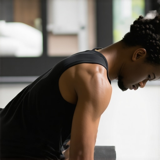 Person rolling out their back with a foam roller to improve mobility.