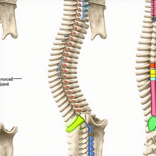 Diagram showing spine and muscles with myths about back pain
