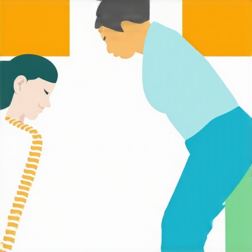 A person demonstrating proper posture alignment highlighting foot, hip, spine, and jaw connection.