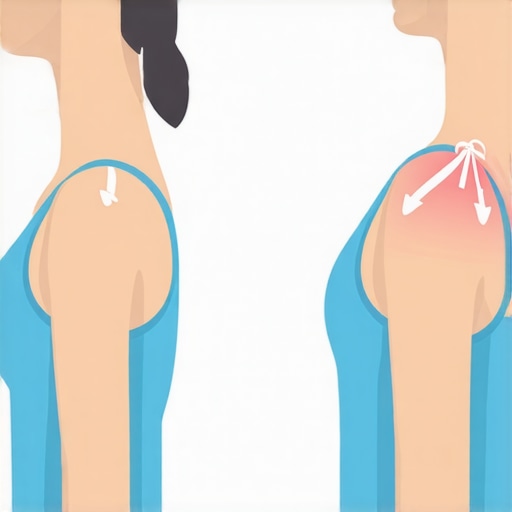 Illustration of correct neck and shoulder posture during posture correction exercises