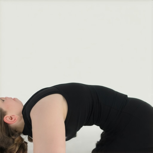 Person lying on back doing pelvic tilt for lower back relief
