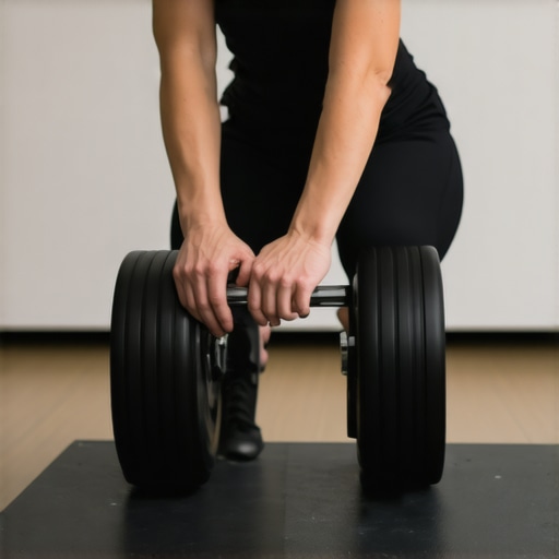 Person doing knee circles to improve joint lubrication