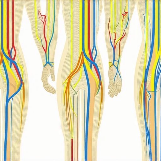 Diagram showing nerve signals and proprioceptive sensors affecting posture and mobility