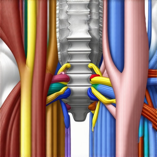 Diagram illustrating how lower back stability affects hamstring tension and nerve health.