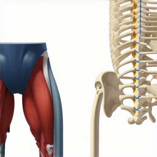 Diagram showing how deep core muscles stabilize the spine compared to outer abdominal muscles.