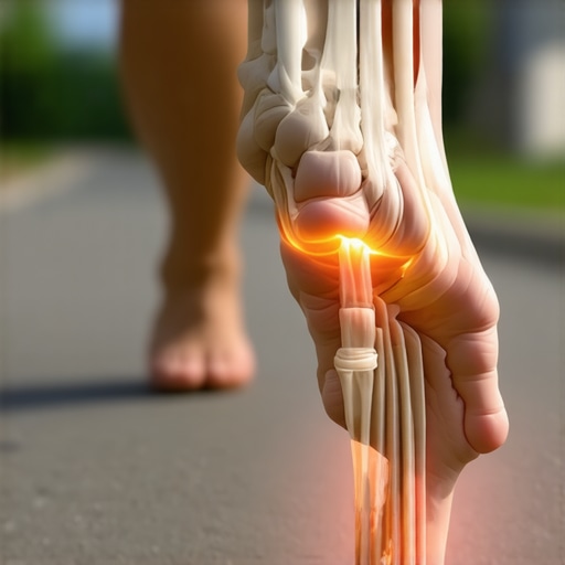 Close up of foot mechanics affecting the lumbar spine