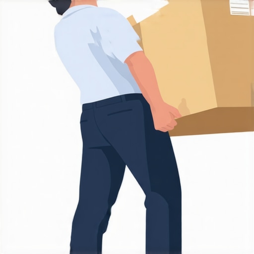 Diagram showing correct lifting posture to prevent back pain and spinal stress.