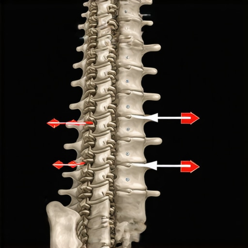An illustration showing how a strong core prevents spinal compression and helps maintain height.