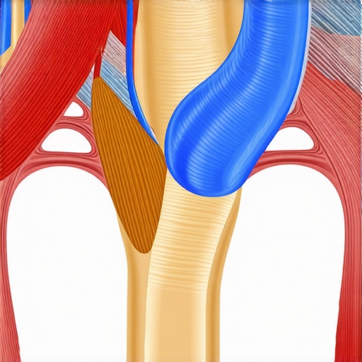 Anatomical diagram showing the difference between muscle guarding for stability and healthy spinal alignment.