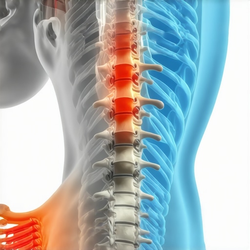 Anatomical diagram showing the difference between stuck spinal segments and over-mobile segments.