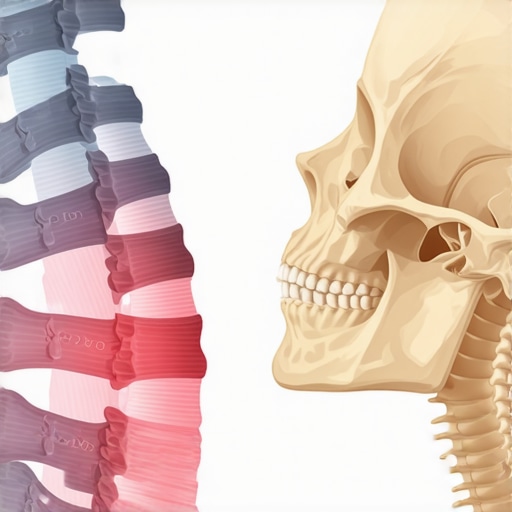 Diagram showing how improper lumbar support causes muscle deactivation and neck strain.