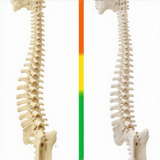 Diagram comparing rigid posture with healthy dynamic spinal movement