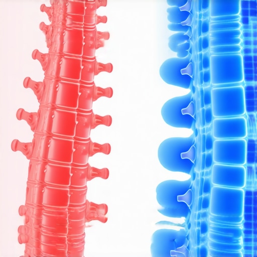 Diagram showing the difference between a rigid spine and a mobile spine to illustrate the importance of posture variability.