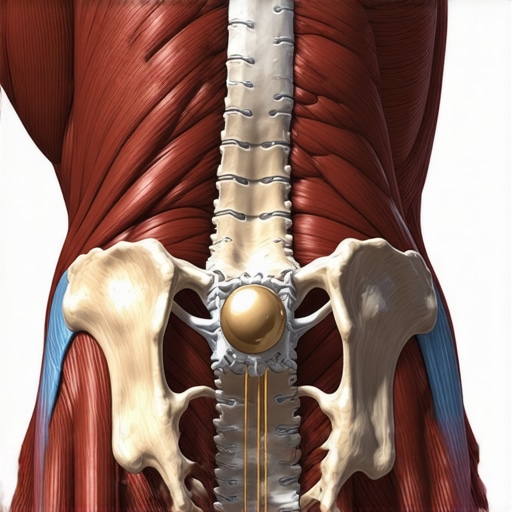Diagram showing the relationship between lower back muscles and spinal stability.