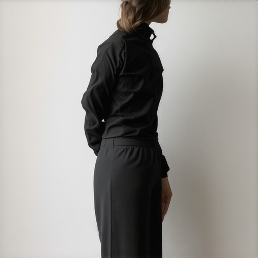 Person performing a 30-second wall reset exercise for better posture in a home office.