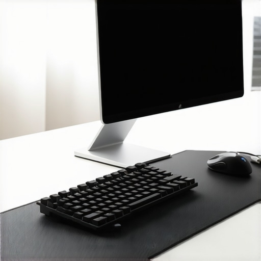 Ultimate Ergonomic Desk Setup A vertical mouse and split keyboard arranged for optimal spinal health and posture.